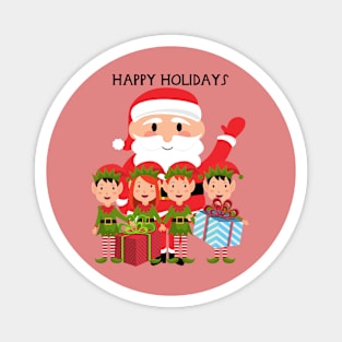 Happy Holidays, Christmas, Merry Christmas, xmas, Holiday Magnet